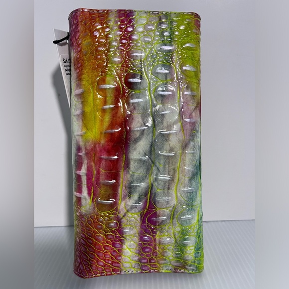 BRAHMIN VERONICA Genuine CrocEmbossed Leather Trifold Envelope Wallet - Picture 8 of 15